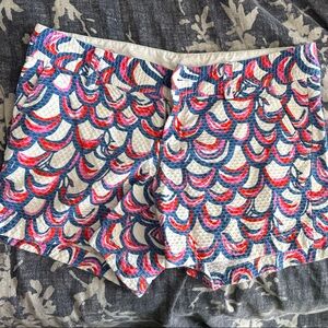 Lilly Pulitzer Blue and Pink Patterned Women Shorts